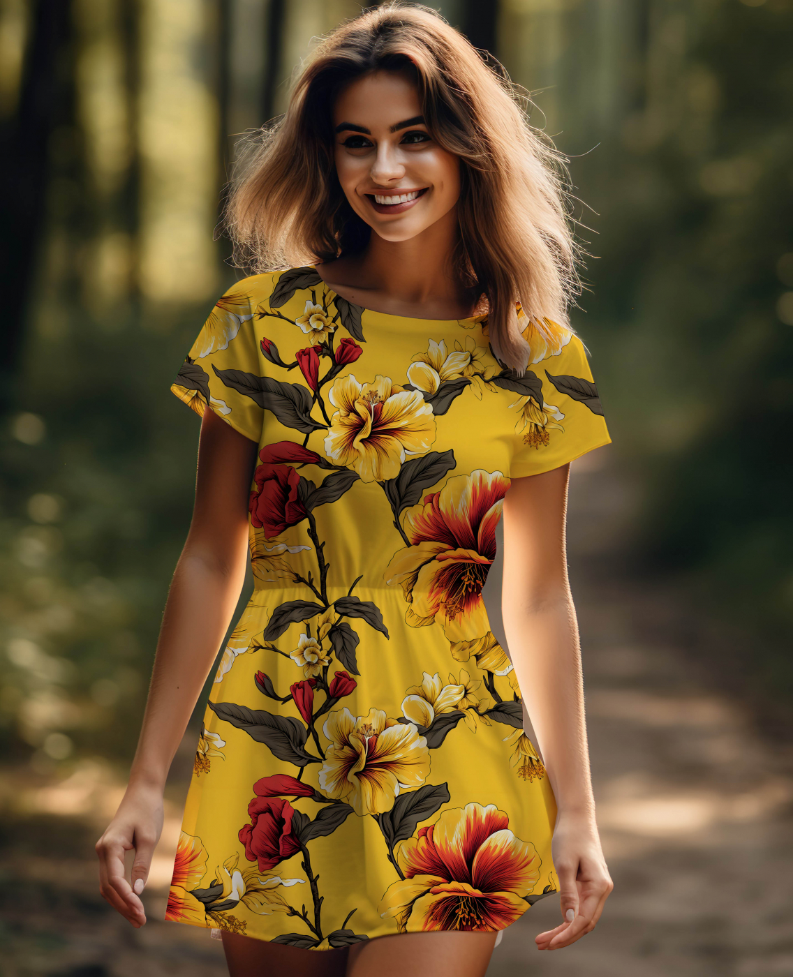 Reststück 130 cm, Bio Viskosejersey mit Überbreite (Stoffbreite ca. 170 cm): Eigenproduktion Yellow Fire  - von Graustufen-Stoffe